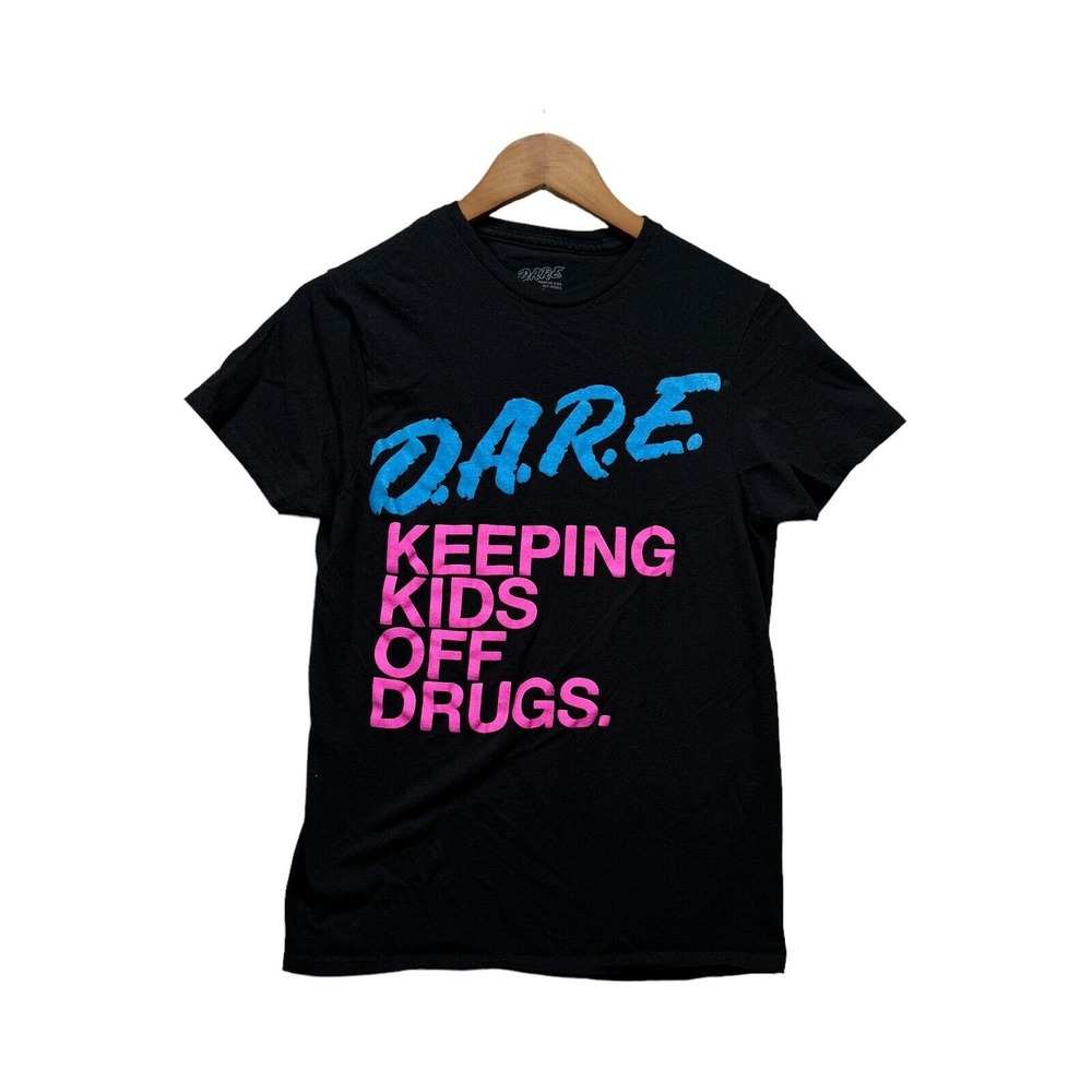 Original DARE T-Shirt Keep Keeping Kids Off Drugs Women's Hipster sz S